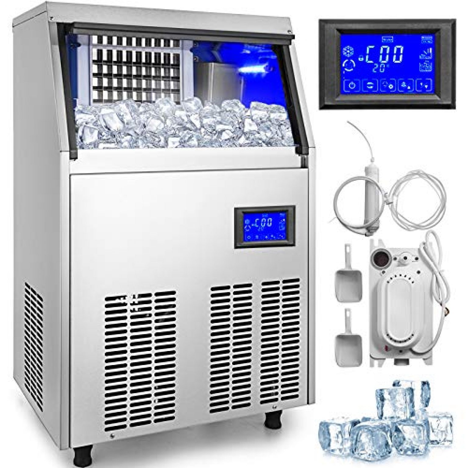 Machine a glacon, Fabrique à glaçons - IceAge, Compacte Commerciale et Domestique (18kg/24h Machine a glacon, Fabrique à glaçons - IceAge, Compacte Commerciale et Domestique (18kg/24h